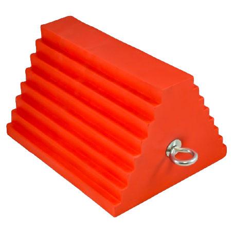 Industrial Truck Wheel Chock Polyurethane Wheel Stop 9-1/2x5-7/8x8"/ Heavy duty polyurethane wheel chock, 20T capacity