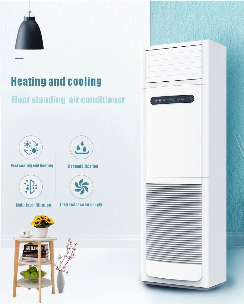 Высокоэффективный R410a 220V 60000BTU напольный кондиционер для горячей и холодной комнаты 5 тонн