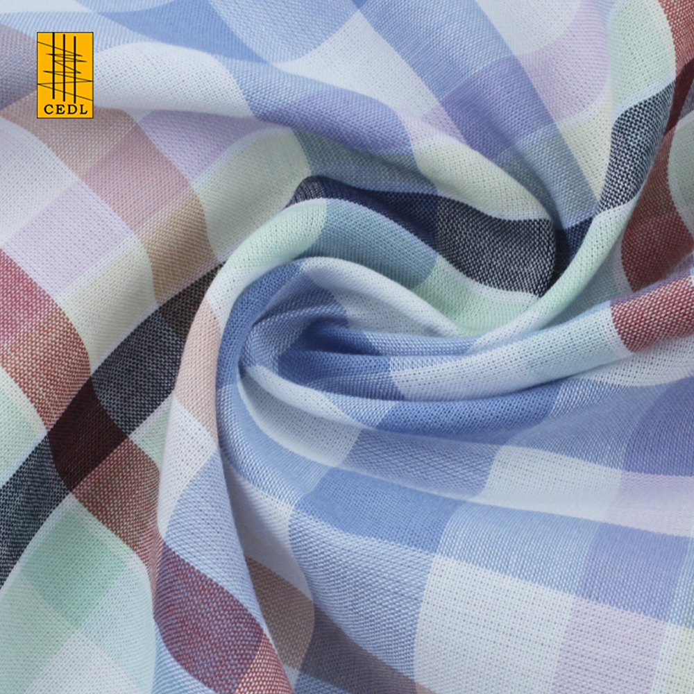 200Tc Switzerland Sustainable Tartan Natural Cotton Fabric For Lurex Hijab