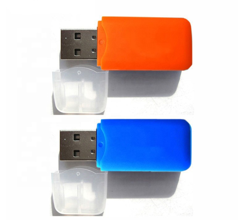 Новинка, идея для 2020 смарт-карт Usb 2,0 Micro Tf Sd, записывающее устройство с крышкой, адаптер для карт случайного цвета, высокоскоростной считыватель карт памяти