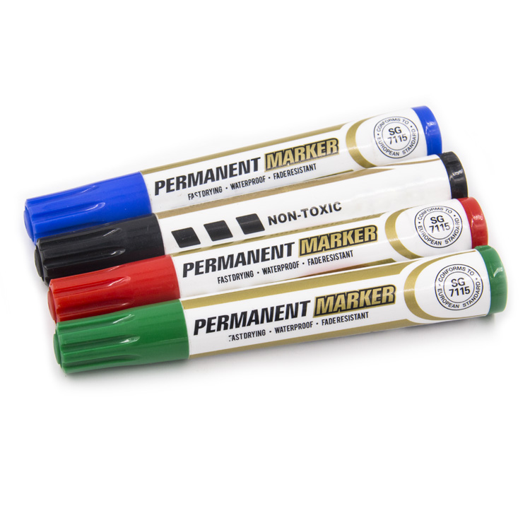 Oil Based Permanent Marker pen big capacity marker for logistics industrial use round tip and chisel tip