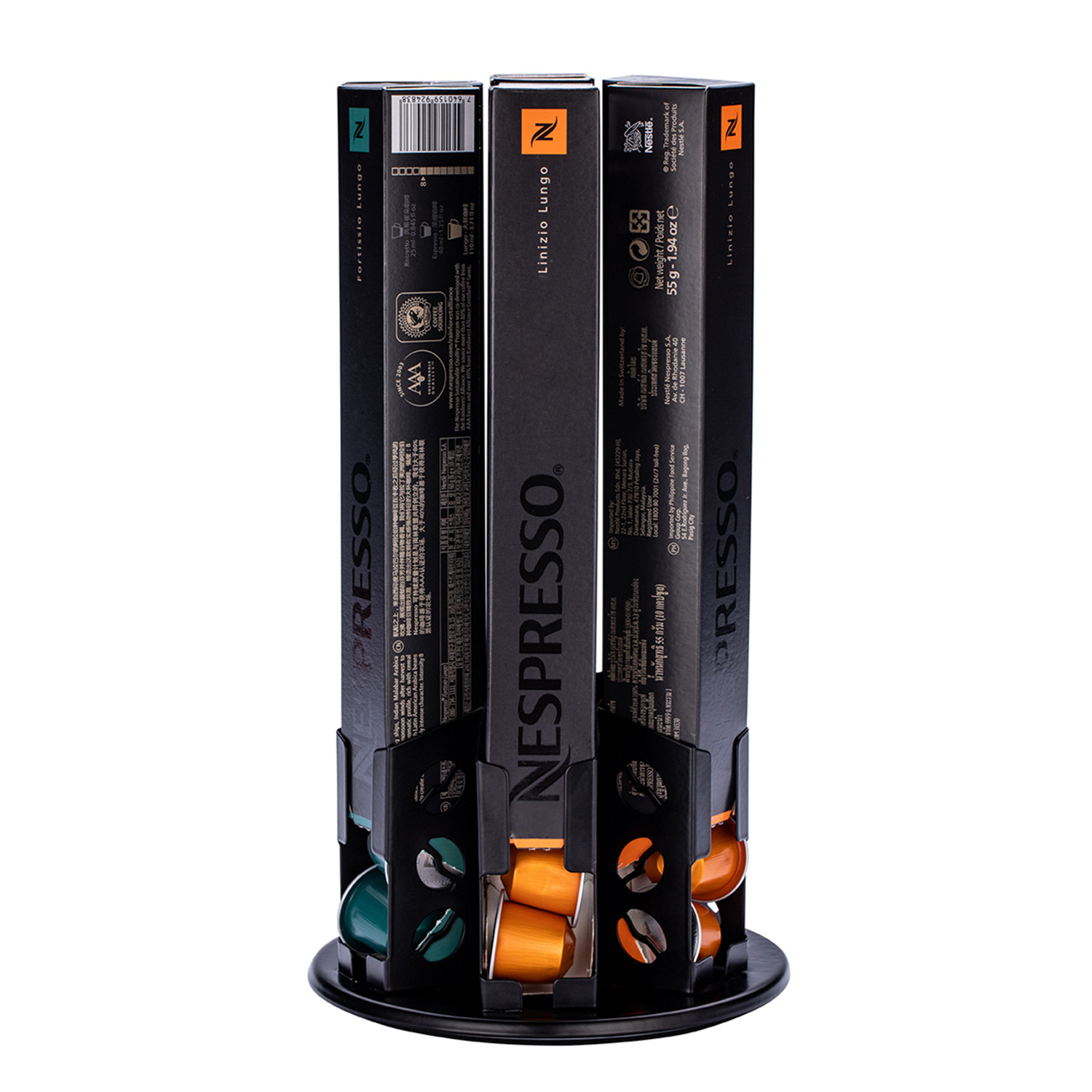 Вращающаяся подставка для кофейных капсул nespresso, 6 коробок