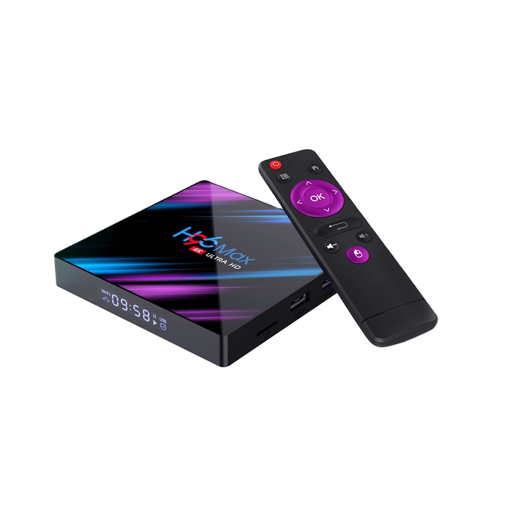 H96MAX Android 9,0 TV Box RK3318 Quad Core 64bit 2,4G/5,8G, Wi-Fi, BT 4,0 4K HD медиа-плеер мини Декодер каналов кабельного телевидения компьютерной приставки к телевизору Голосовое управление H96 MAX