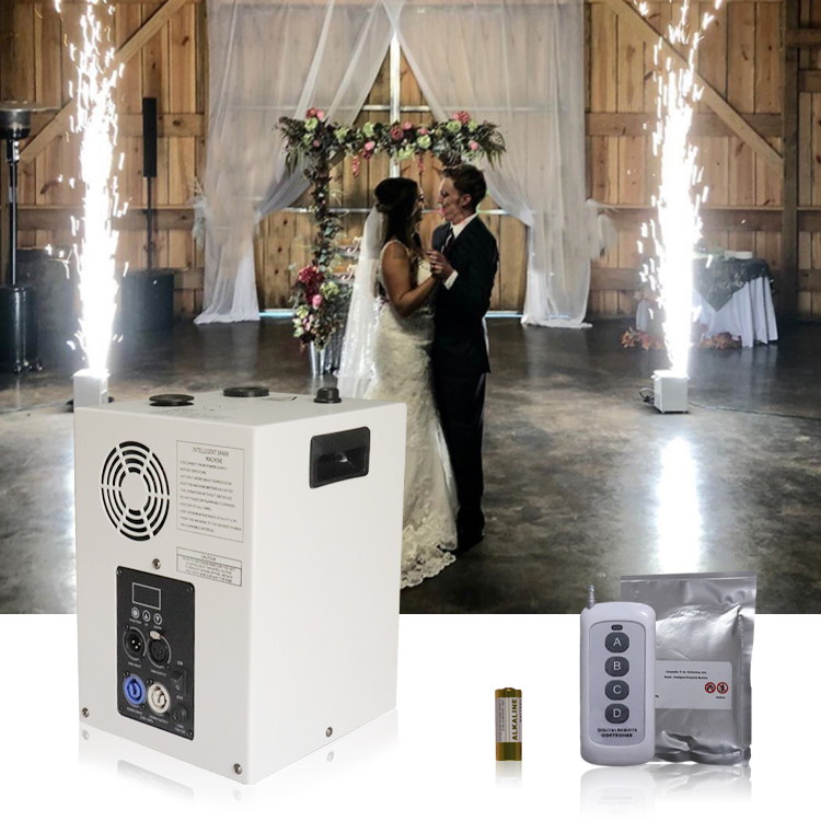 professional 2 pcs pyro daytime cold fireworks spark machine remote stage 650w
