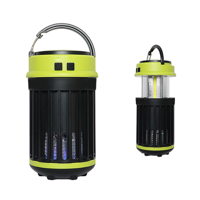 UV Bug Zapper And COB Lantern Outdoor Hiking Rechargeable Emergency Mosquito Killer Light With Hook