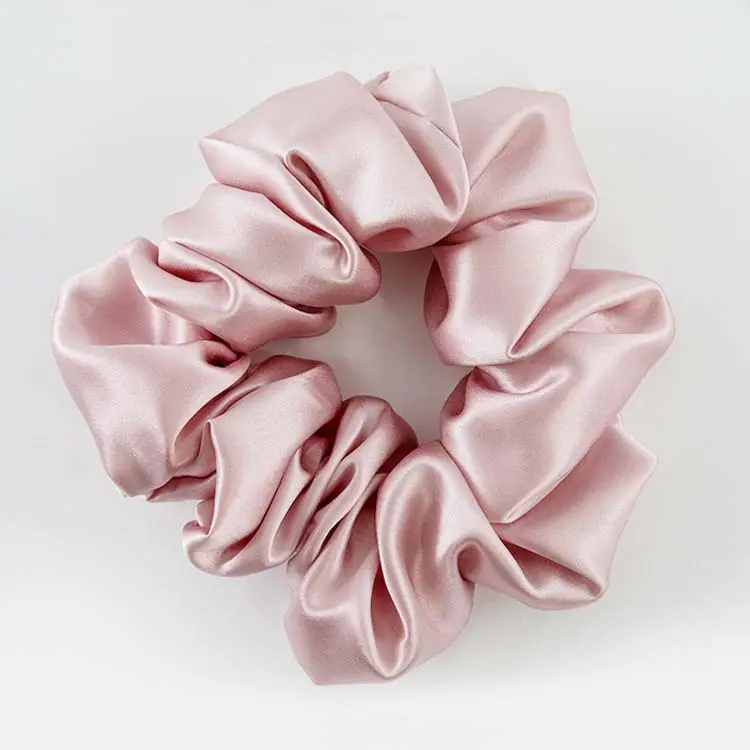 100% Mulberry Natural Real Hair Ties Women Silk Scrunchies for Ponytail Holder