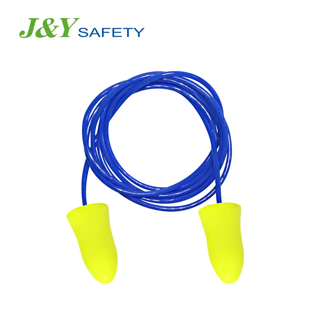 Non-irritating Hear Protective Safety Elasticity Earplugs Sleeping Ear Plug With PVC Cord