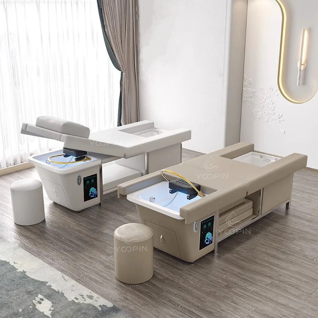 2024 New style japanese head spa Hair Wash storage cabinet chair With Steam SPA Head Water Therapy Thai Massage Shampoo Bed