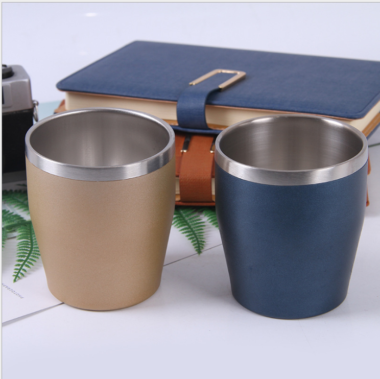 watersy hotsell 300ml double wall stainless steel mini children milk cup travel and outdoor easy to carry with slide lid