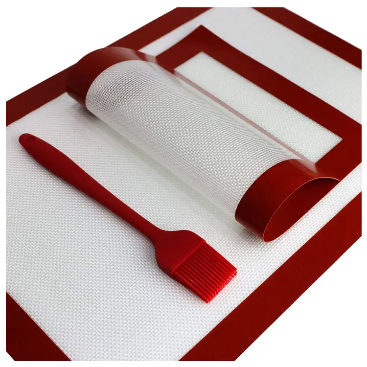 Non-Stick Heat Resistant Oven Liner Silicone Sheet Mat Set Of 3 Cookie Silicone Baking Mat Sheet