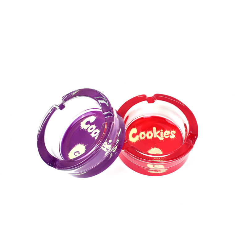SHINY Multi-functional creative transparent round glass ashtray family crystal cigar ashtray