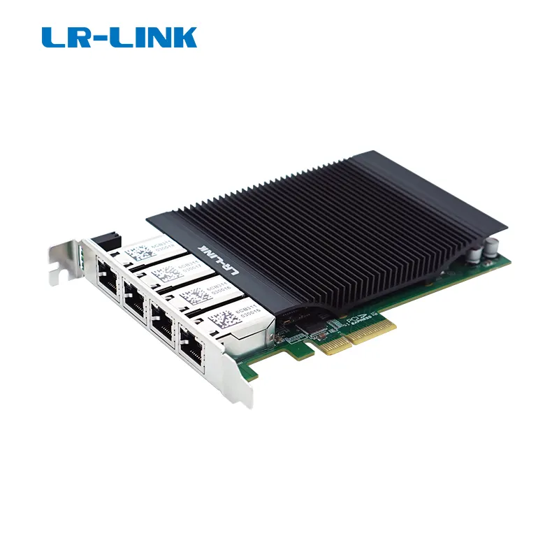 LR-LINK LRES2048PT-POE PCI Express x4 Quad PORTS Intel I211 GigE PoE Frame Grabber NIC Wired Ethernet Network Lan Card Adapter