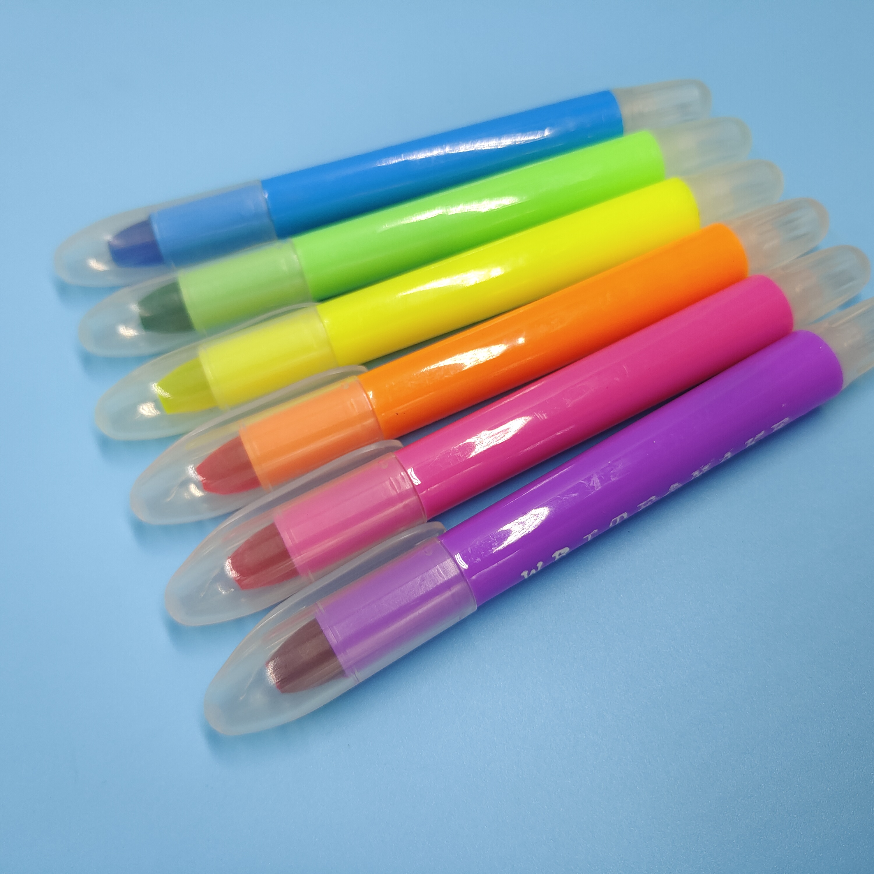 6 Colors Solid Highlighter Pen Set Gel Jelly Wax Highlighter for Students And Children