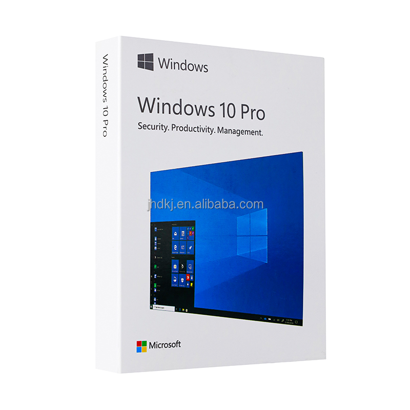 Многоязычная Windows 10 профессиональная FPP 64 бит USB коробка онлайн загрузка Windows10 Pro ключевое программное обеспечение