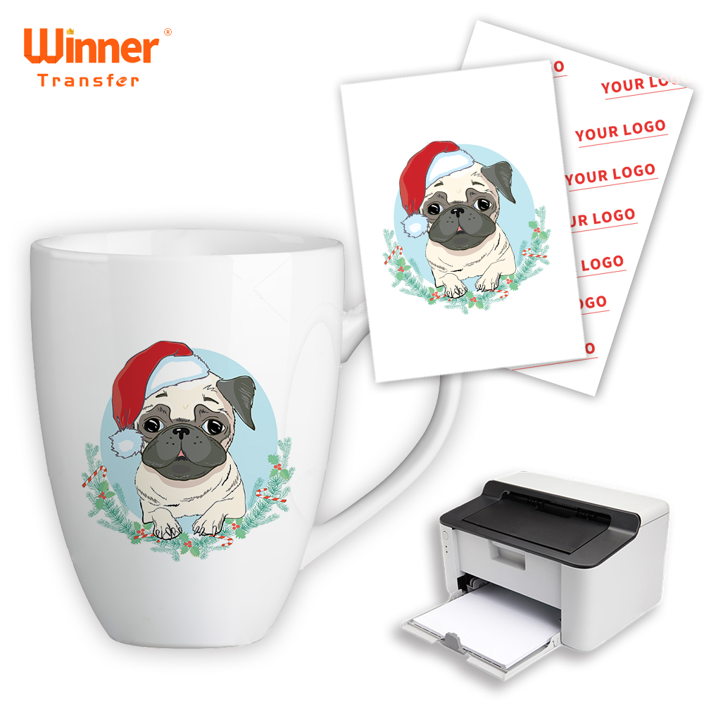 OEM Custom Logo gold and silver smart transfer paper laser uncoated heat transfer paper Gold and silver logo transfer for pens