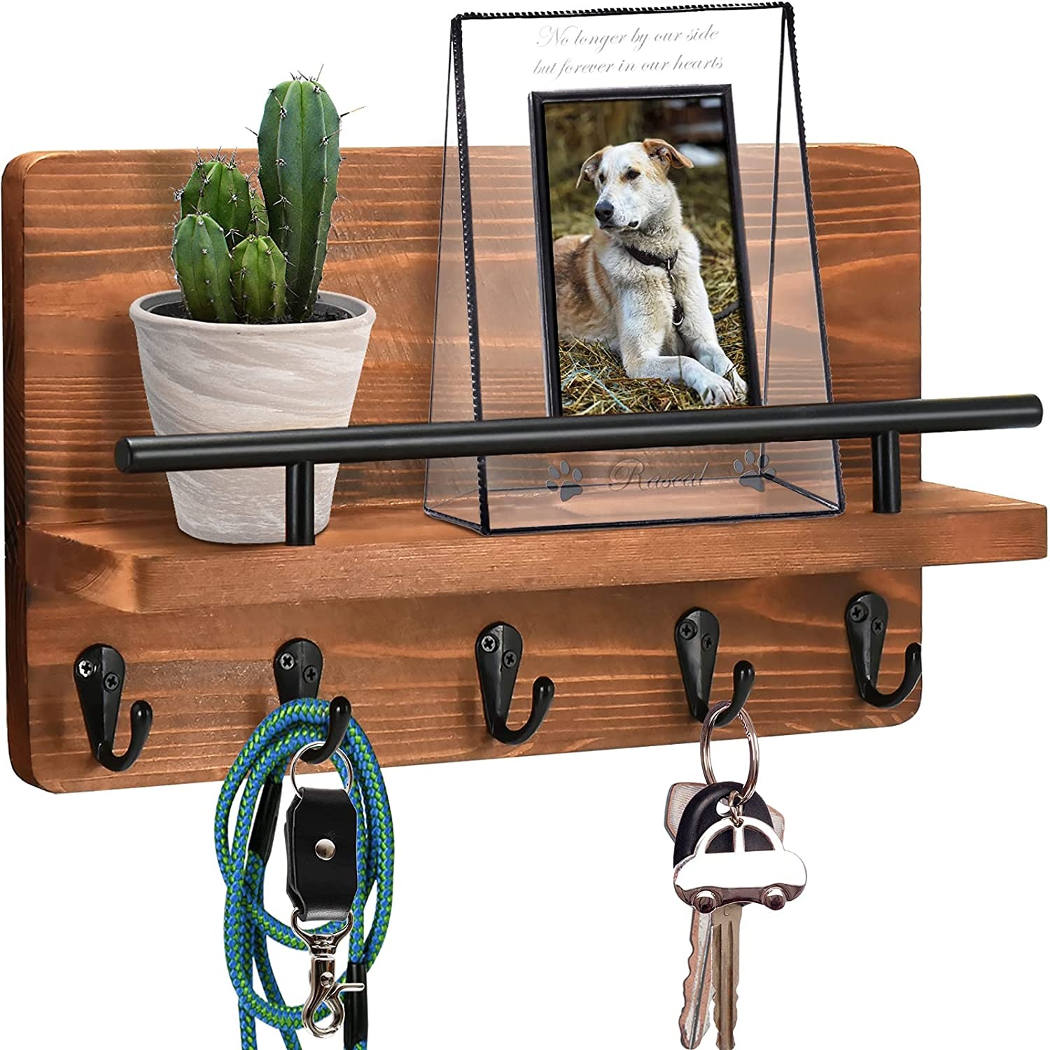 Mail and Key Holder for Wall Mounted Entryway Mail Organizer White