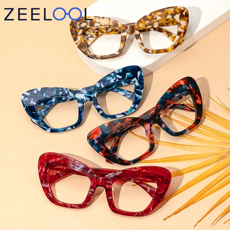 2021 China zeelool brand optical women eyeglasses frames acetate eyewear glasses factory eye glass frame eyeglasses frames