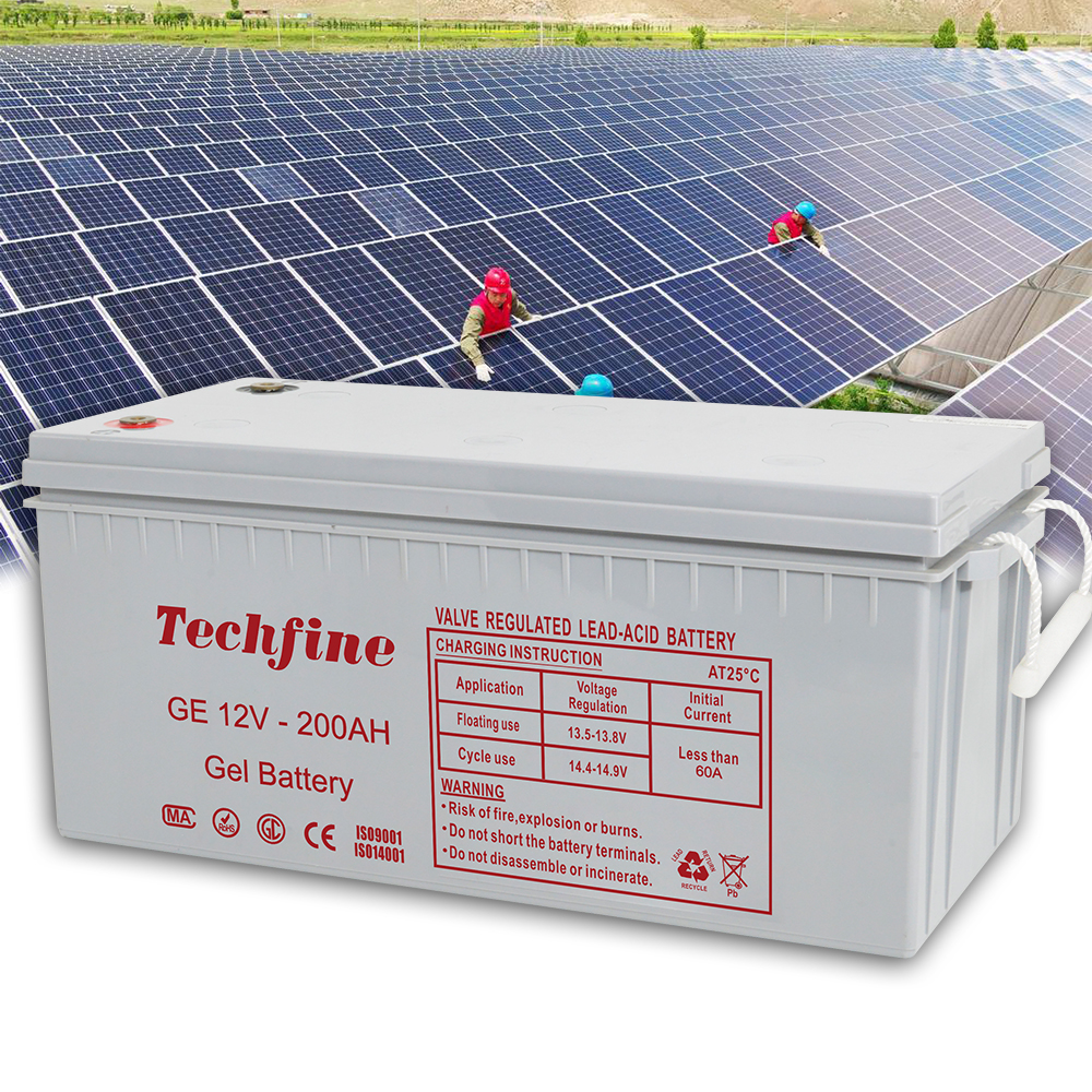 12V 200ah опечатанный аккумулятор питания солнечных гелевых свинцово-кислотный аккумулятор