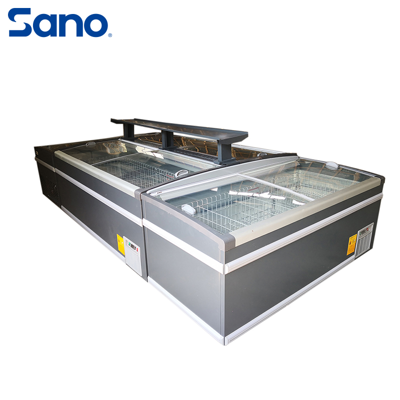 Double Doors Chest Freezer Horizontal Freezerfactory wholesale Large-capacity freezer Single-Temperature island freezer