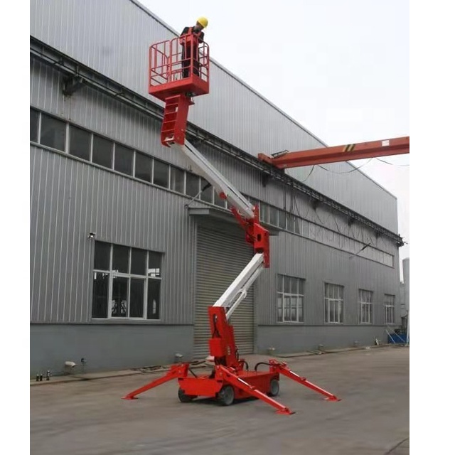 Self propelled lifting equipment high-altitude operation across obstacles folding arm lifting car