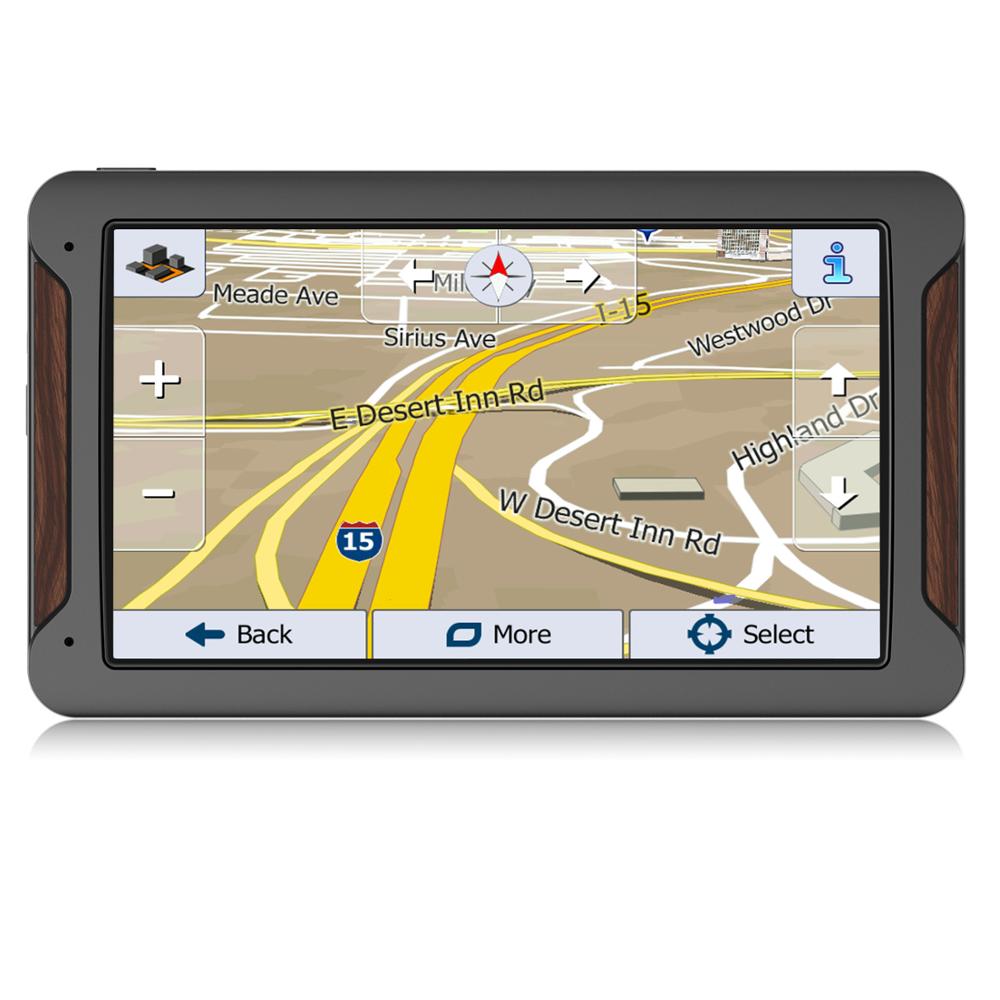 Спутниковой навигации GPS навигация для автомобиля, 7-дюймовый автомобильный GPS HD сенсорный экран 8 Гб 256 Мб стерео система со спутниковой навигацией для автомобилей пожизненная карта бесплатного обновления