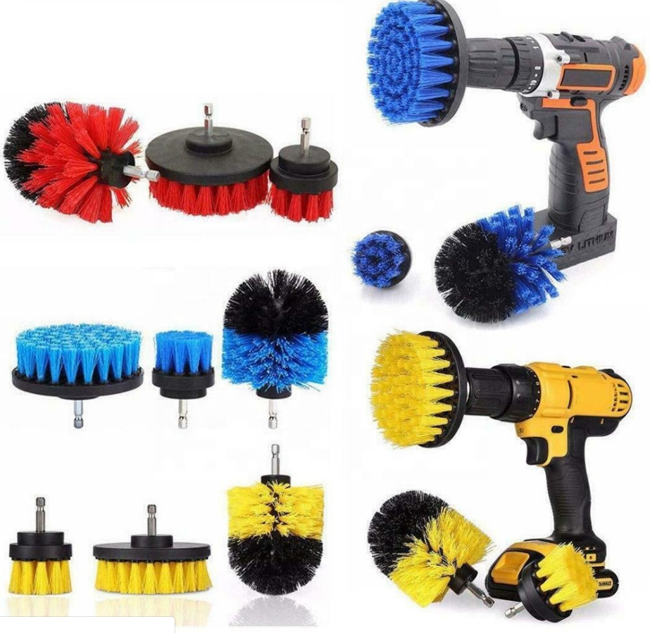 Dropshipping 3pcs Power Scrubber Brush Sets Drill Brush Tool Electric Drill For Cordless Drill Attachment Kit Power Scrub Brush