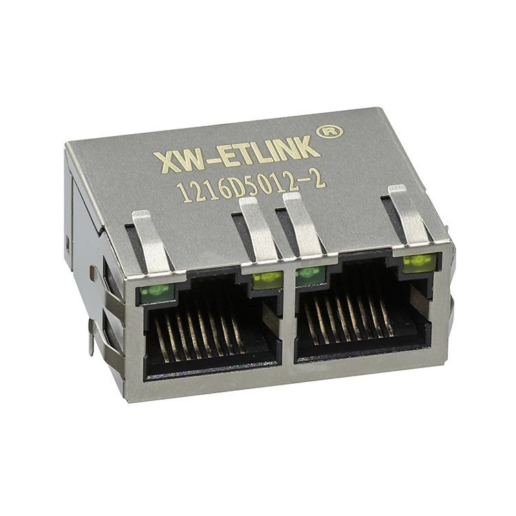 RJ45 1X2 Gigabit RJ45 женский