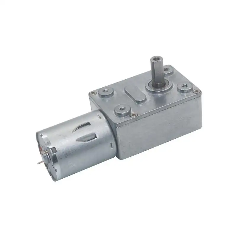 10RPM 40RPM Jgy370 High Torque Reducer Small Hollow Shaft Self-lock Engine 24V 12V Dc Micro Electric Drive Worm Gear Motor