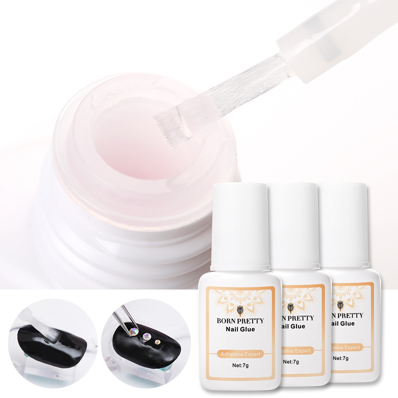 BORN PRETTY клей для ногтей 7 г быстросохнущее украшение мастический клей для маникюра инструмент для дизайна ногтей клей для ногтей