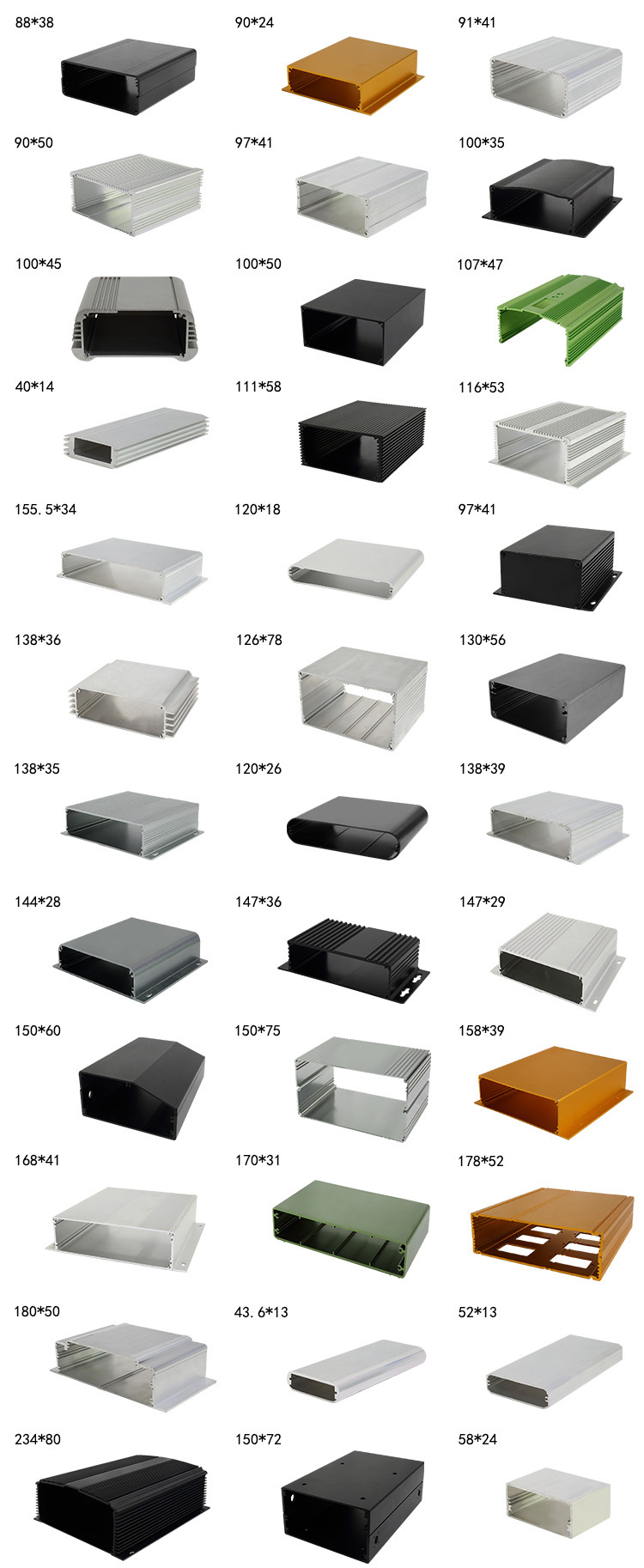 PB094  107*47.3-L Electrical IP68 aluminum stainless steel waterproof Outdoor projector Screen Cabinet Electric Meter Box Metal