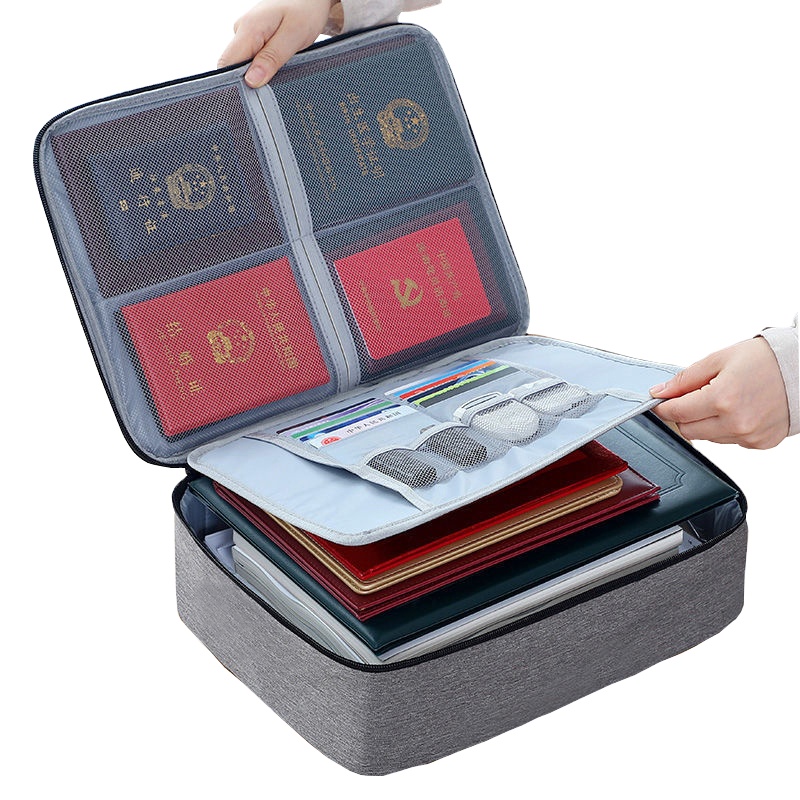 Wholesale Closure Zipper Filing Bag Portable Document Organizer Case