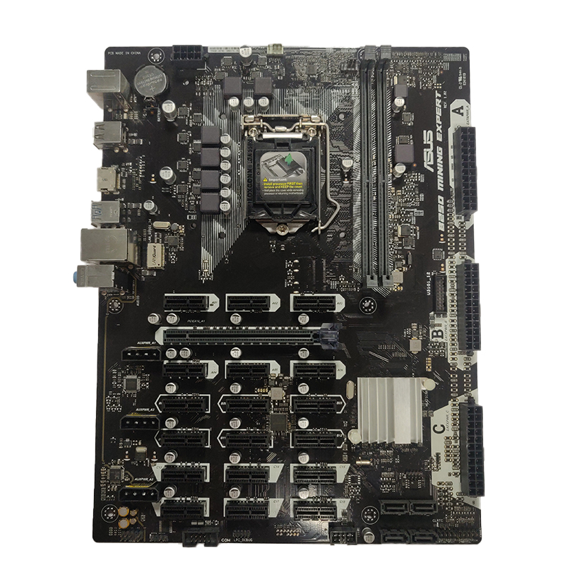 Материнская плата B250 MIN ING EXPERT LGA 1151, поддержка 18 ГПУ слотов ATX 2400 МГц, поддержка i56600i767007700k12, графическая карта