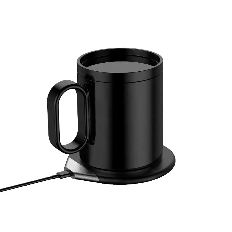 2021 winter christmas gift heating temp keeper electric smart coffee cup tea milk desk wireless mug warmer charger usb