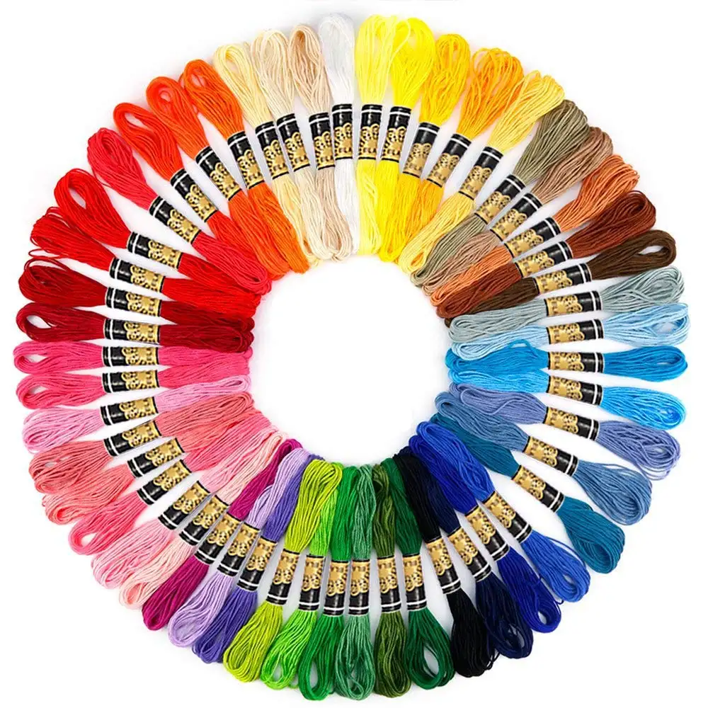50 Skeins Embroidery Thread Friendship Bracelets Floss Color Embroidery Thread Cross Stitch Floss DIY Sewing Tools