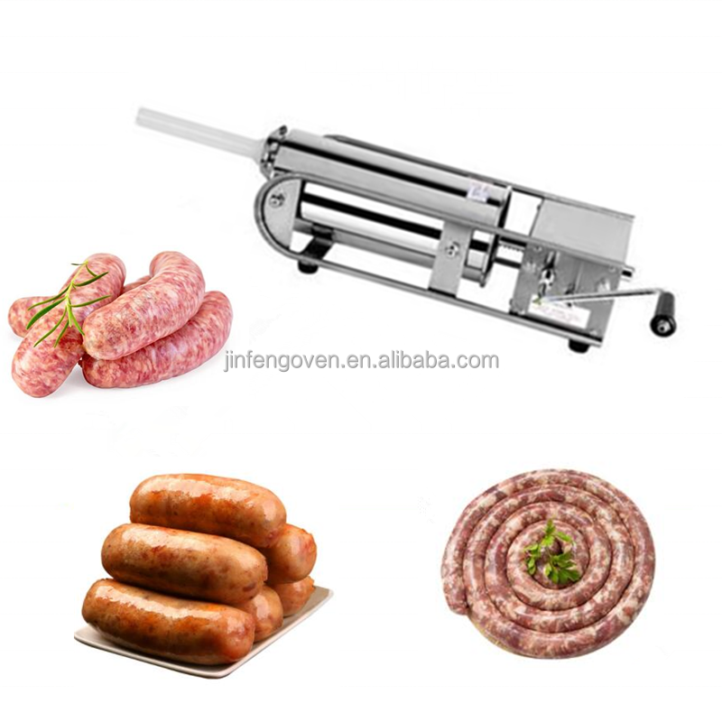Домашняя кухонная ручная электрическая горизонтальная колбасная машина/7 л машина для изготовления колбасных изделий из нержавеющей стали