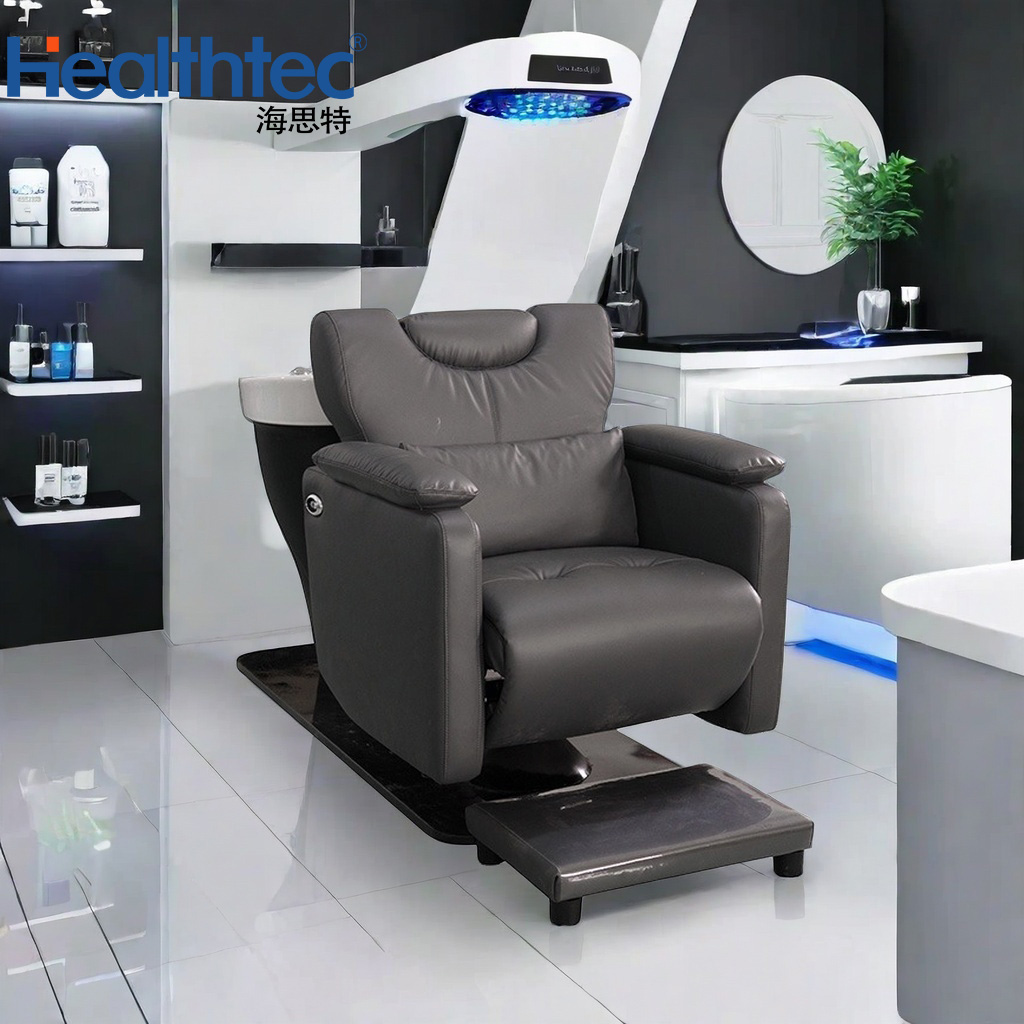 2 in 1 Spa Hair Salon Furniture Set Facial Treatment Beauty Shampoo Bed Barber Chair Hairdressing Chair