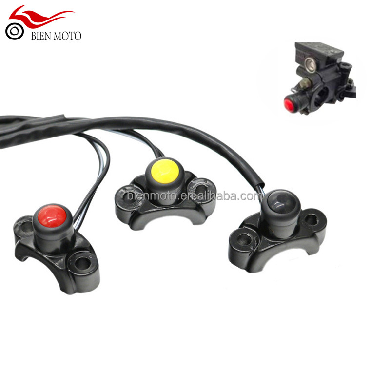 Universal other motorcycle parts Aluminum Handlebar Mount Headlamp Power Start Kill Fog Motorcycle Switches Light Button
