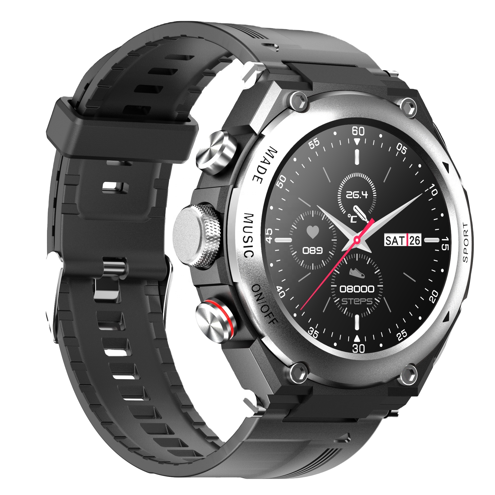 BT Call TWS Earphone DIY Watch Face Sport Smartwatch Body Temperature Multi language BT 5.0 380mAh Smart Watch