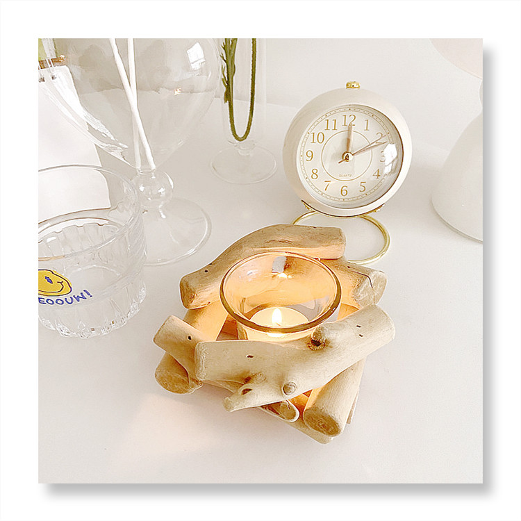 Candlestick wooden, Wood Base Candle Holder For Table Decoration