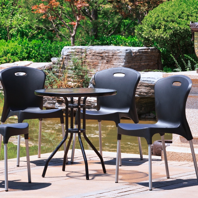 New Design Italian Outdoor Dining Table Free Sample Luxury High Quality Plastic Dining Chairs And Table Set