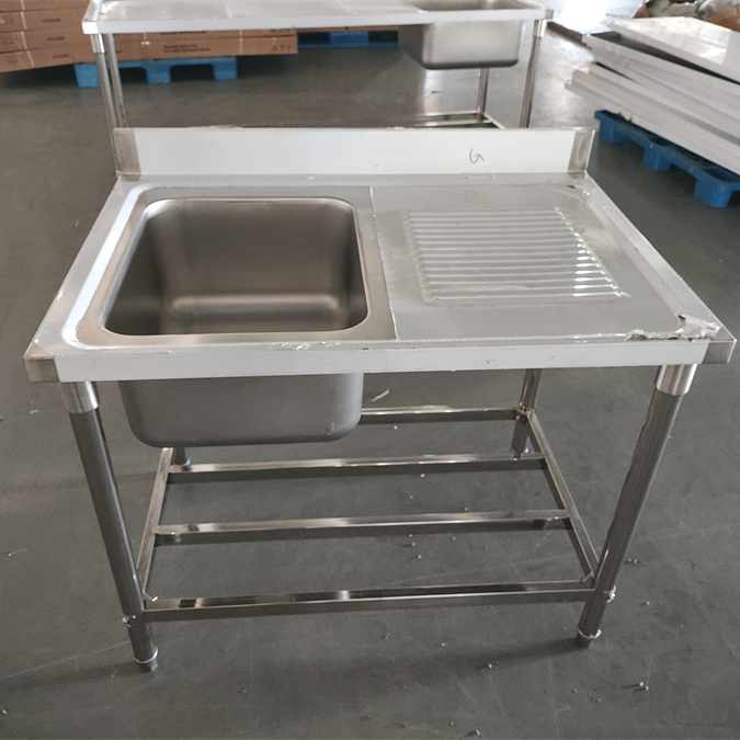 Hot Sale Commercial Kitchen Sink Table Stainless Steel Kitchen Sink Popular Kitchen equipment