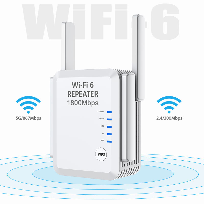 blueshadow OFDMA 5X faster speed 4antenna wireless wifi 6 repeater booster long range 1800mbps wifi6 extender