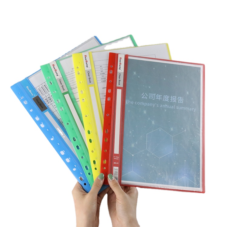 Заполняемые полипропиленовые карманы A4, прозрачная пластиковая книга с 11 отверстиями для демонстрации, с 11 отверстиями для перфорации