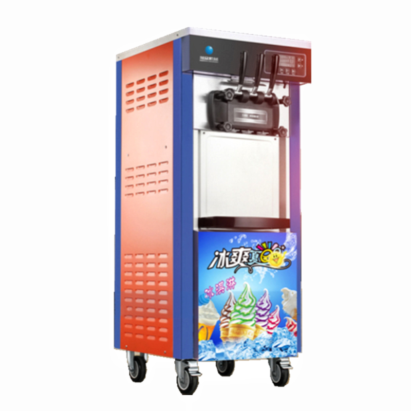 Automatic soft ice cream machine three flavor dessert ice cream vertical ice cream machine
