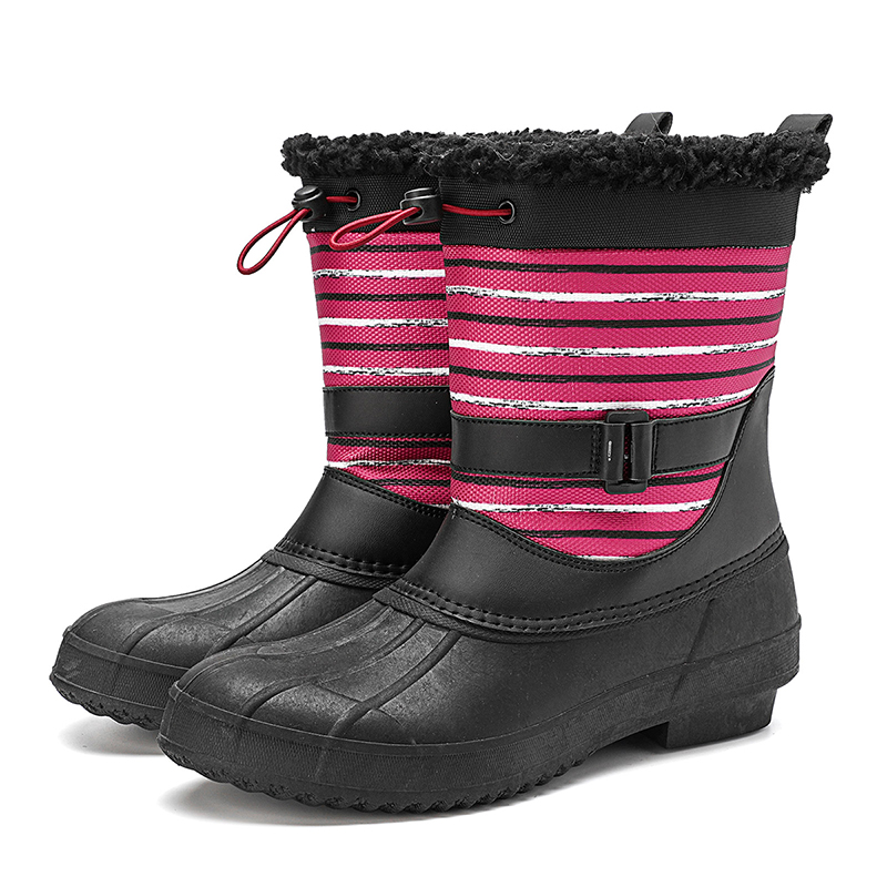 Plus size winter new warm ladies snow boots female side zipper waterproof cotton boots casual women's shoes