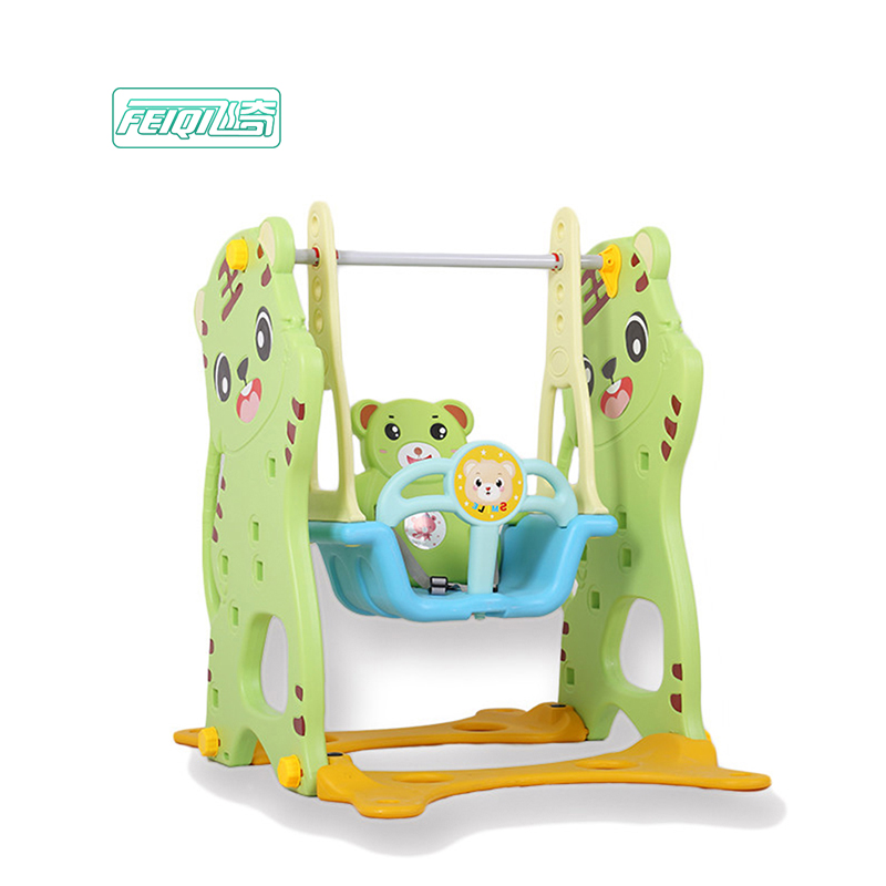 Kids indoor plastic playground swing chair set for sele