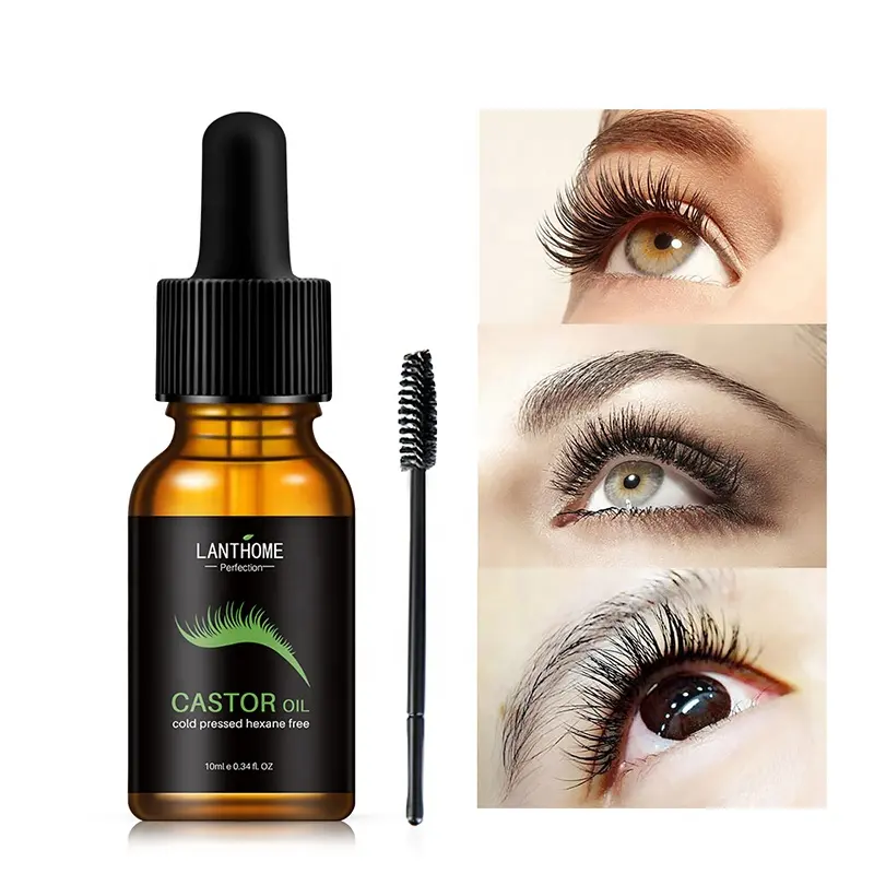 Professional Eyebrows Eyelash Enhancer Cold Pressed Hexane Free Hair Growth Liquid Castor Oil For Eyelashes Growth