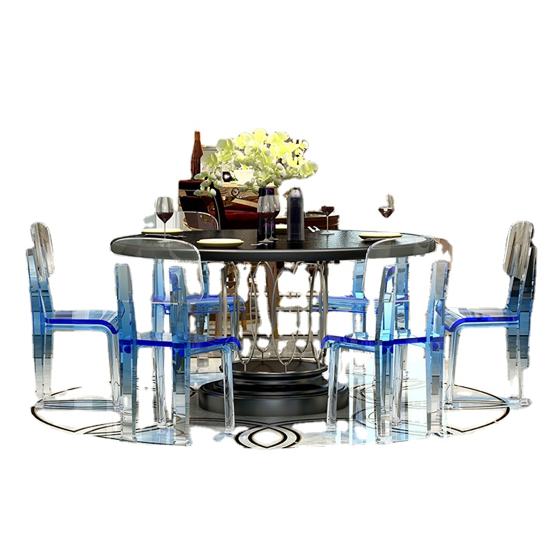 Transparent Acrylic Living Room Dining Wingback Armchair Chair