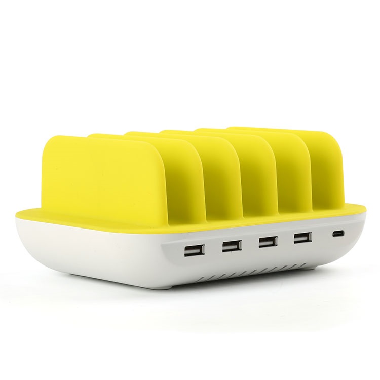 Fenergy Docking Station with 5 USB Ports and Phone Dock Stand Compatible Samsung and iPhone