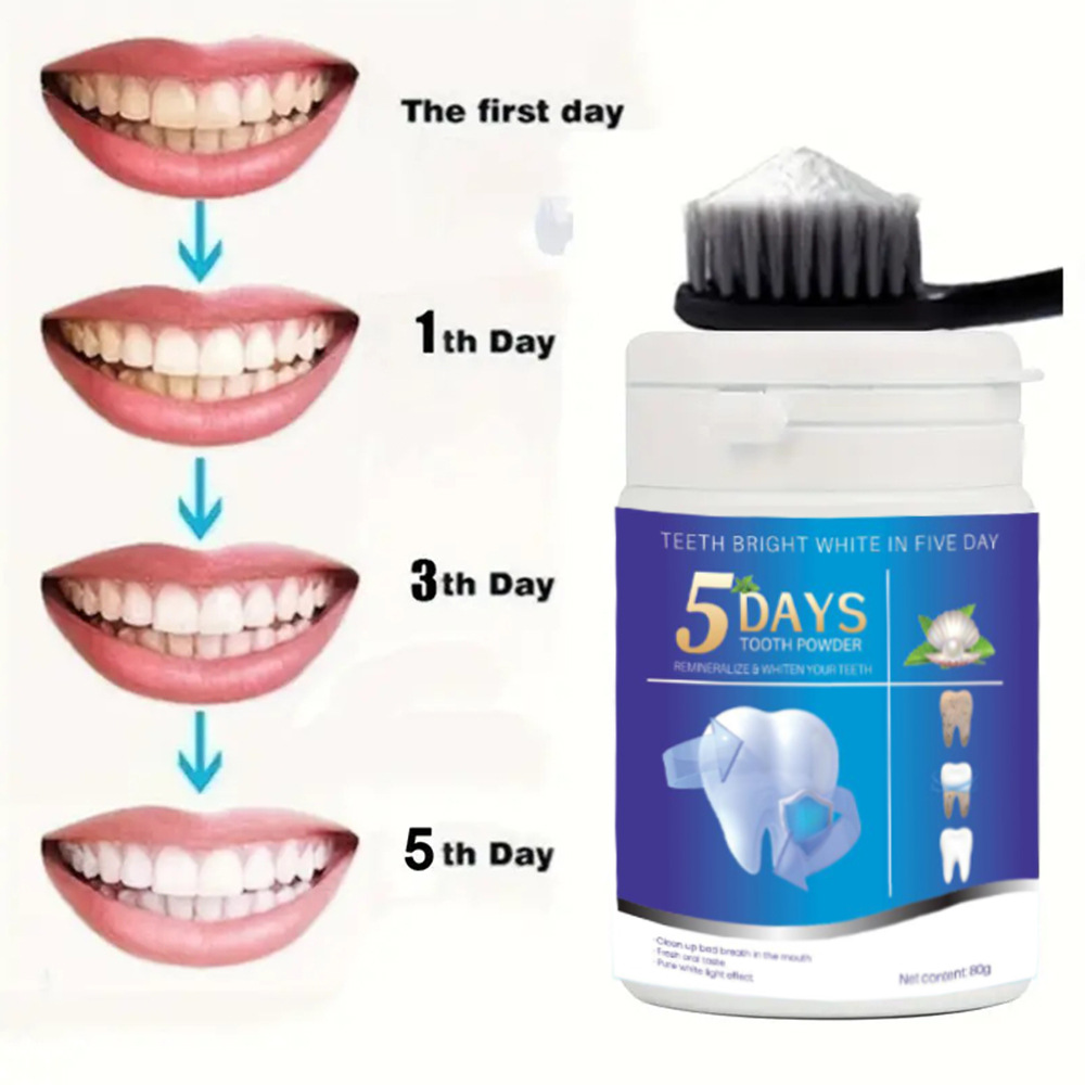 dirty mouth tooth power white stain  lemon Mint 5 days Tooth Powder Multi-Purpose Teeth Accessory  whitening powder for teeth